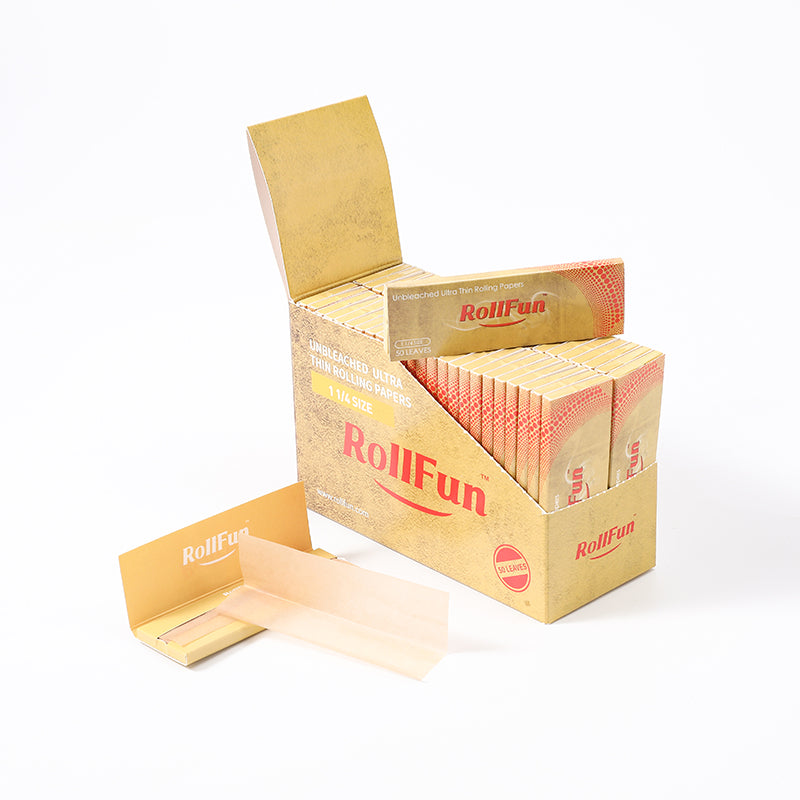 RollFun Natural Unbleached Rolling Paper 1.25 1 1/4 Size
