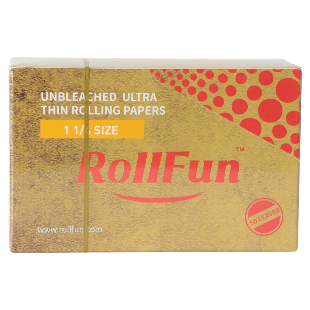 RollFun Papel de liar natural sin blanquear, tamaño 1,25 1 1/4 